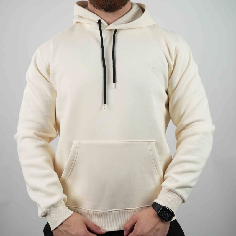 hoodie beige relevant woolen inside