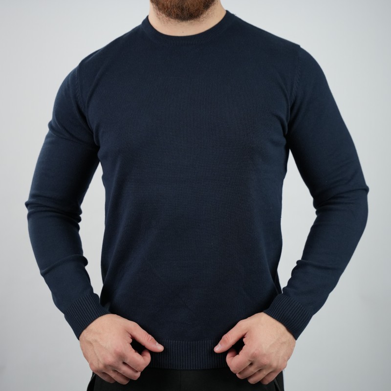 t-shirt   navy  di rossi soft wool