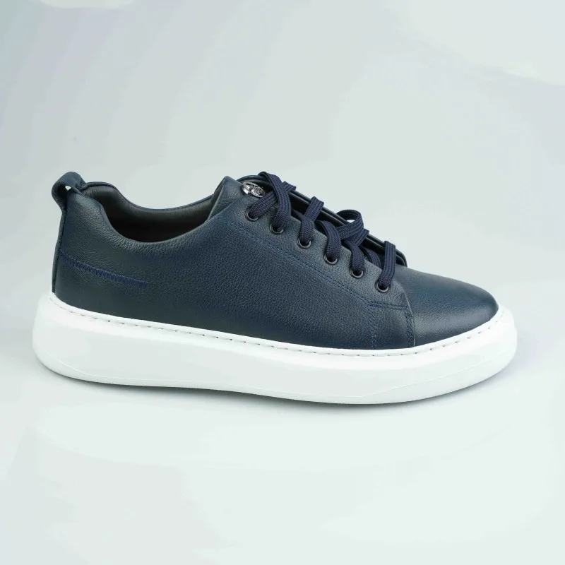tripy navy white pure real leather normal size