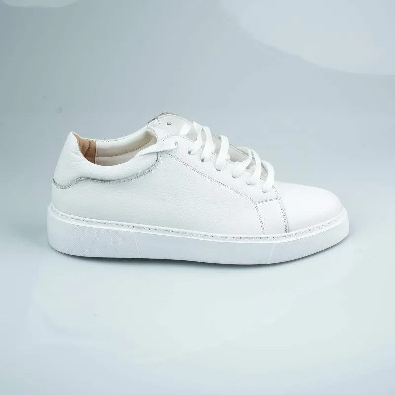 jammal full white leather high sol