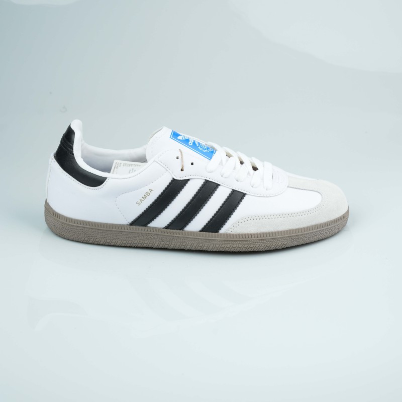 adidas samba white black leather