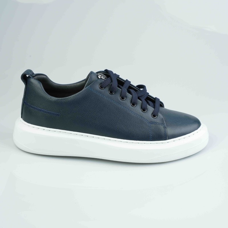 tripy navy white pure real leather normal size
