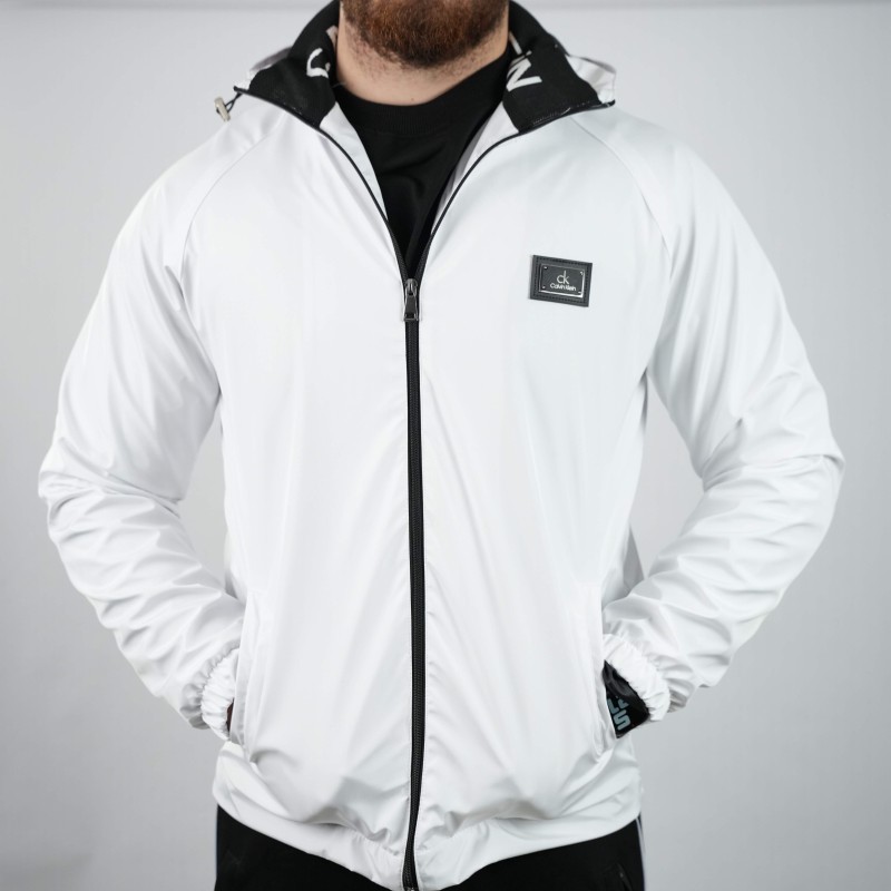 jacket white calvin parachute waterproof