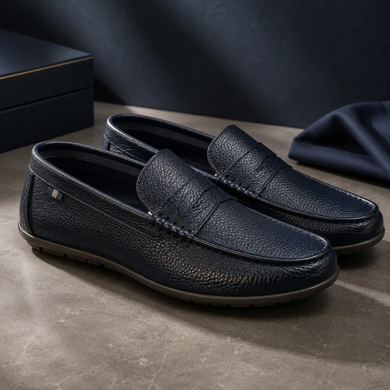 loafer navy monaco desai