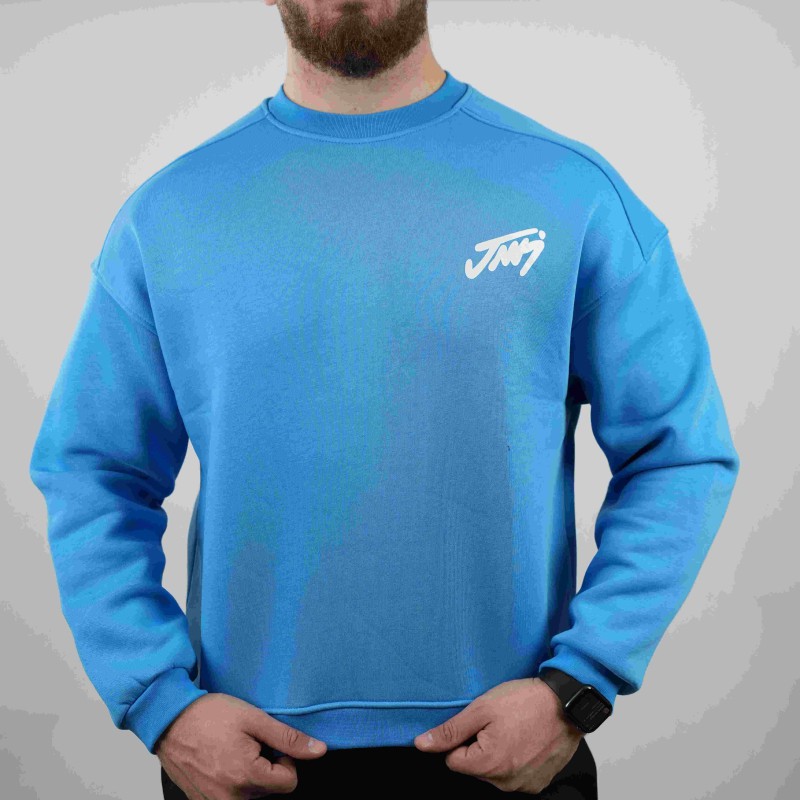 t-shirt  blue jacey oversize woolen inside