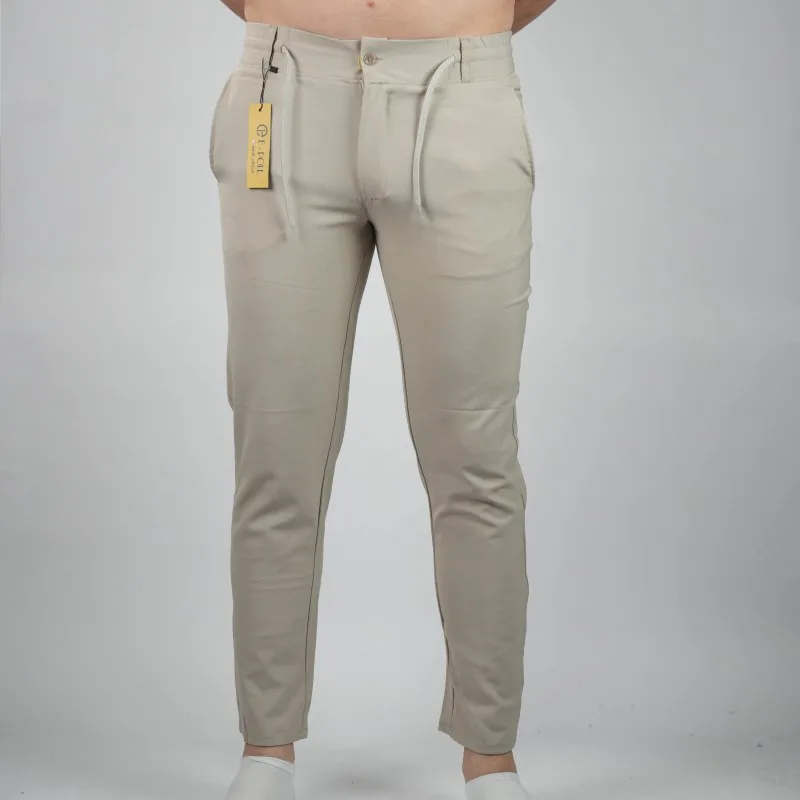 pant beige e poll cotton