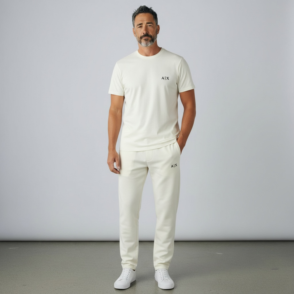 Armani exchange set white