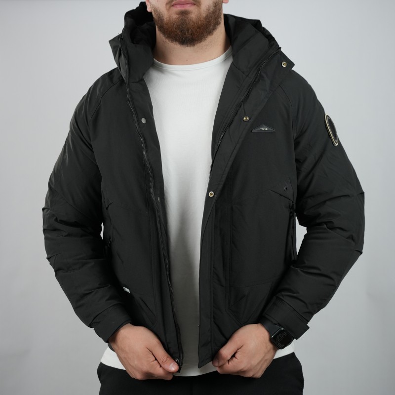 jacket black waterproof puff