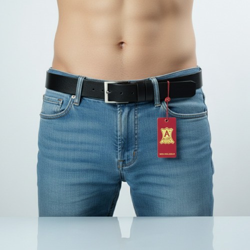 belt black alpe real leather