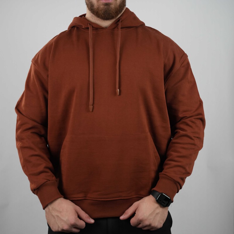 hoodie camel oversize pure cotton jacey