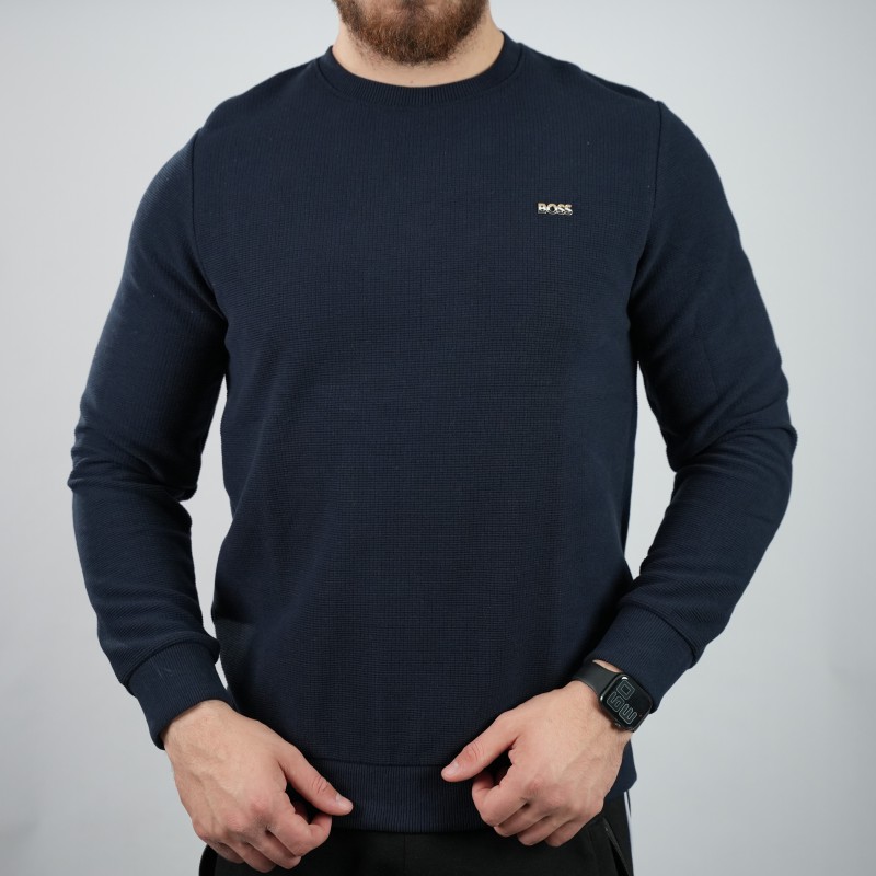 t-shirt   navy  boss soft wool