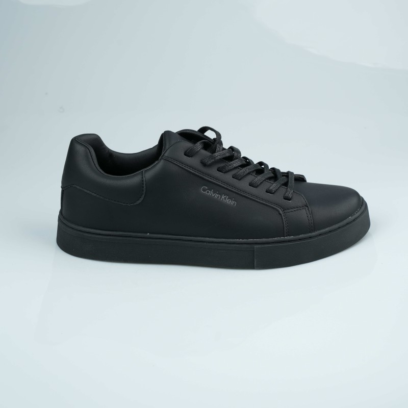 calvin klein full black leather