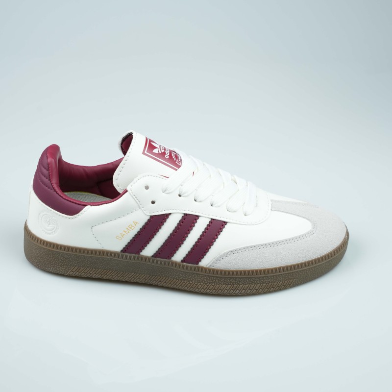 adidas samba white bordeau