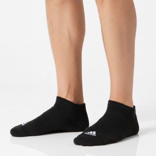 socks 3 pairs black adidas low