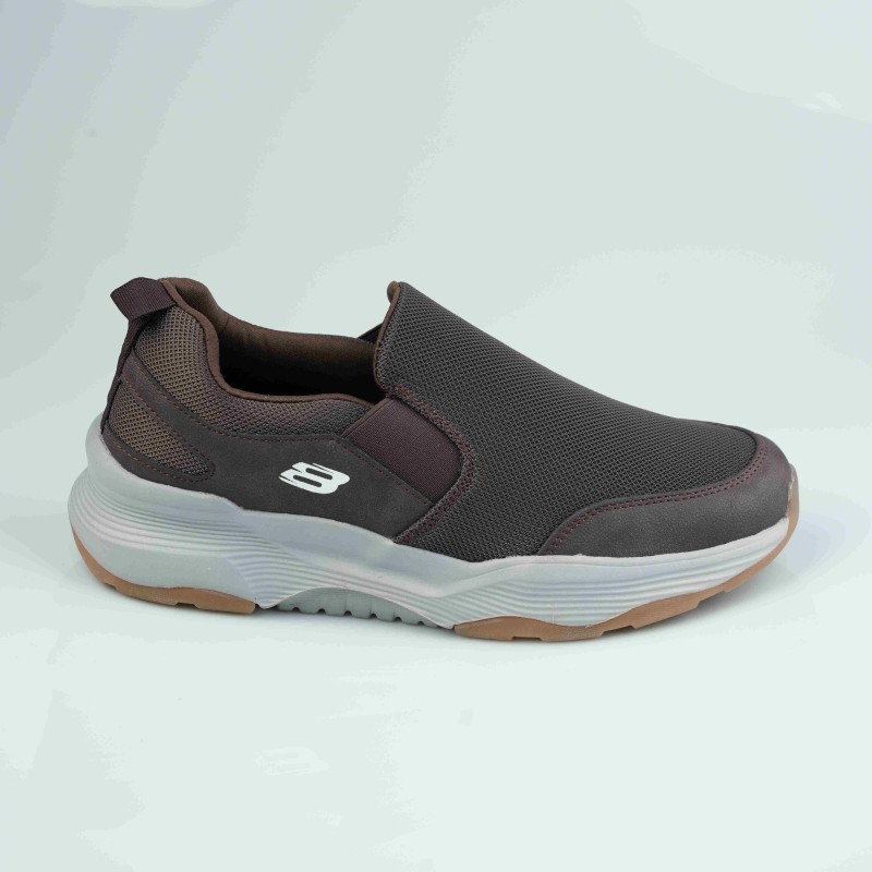 skachers brown grey without lace