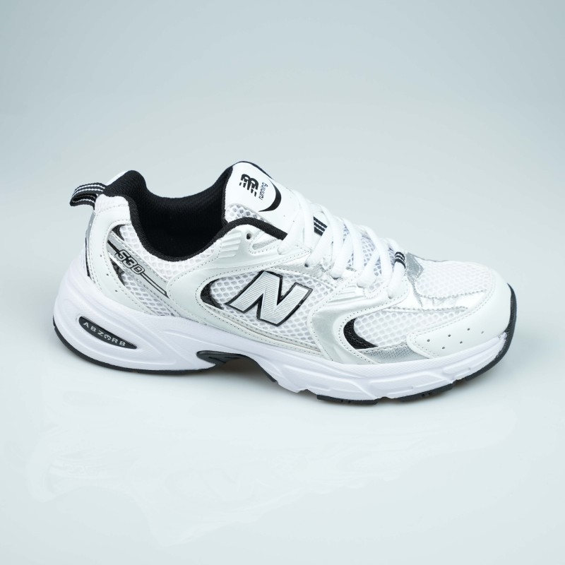shoes  white white black new balance 530