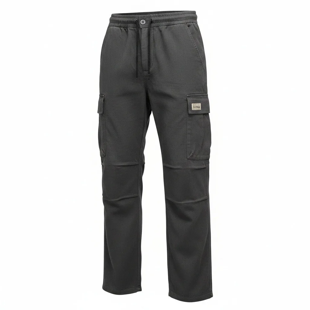 Charcoal Gray Signature Label Cargo Pants