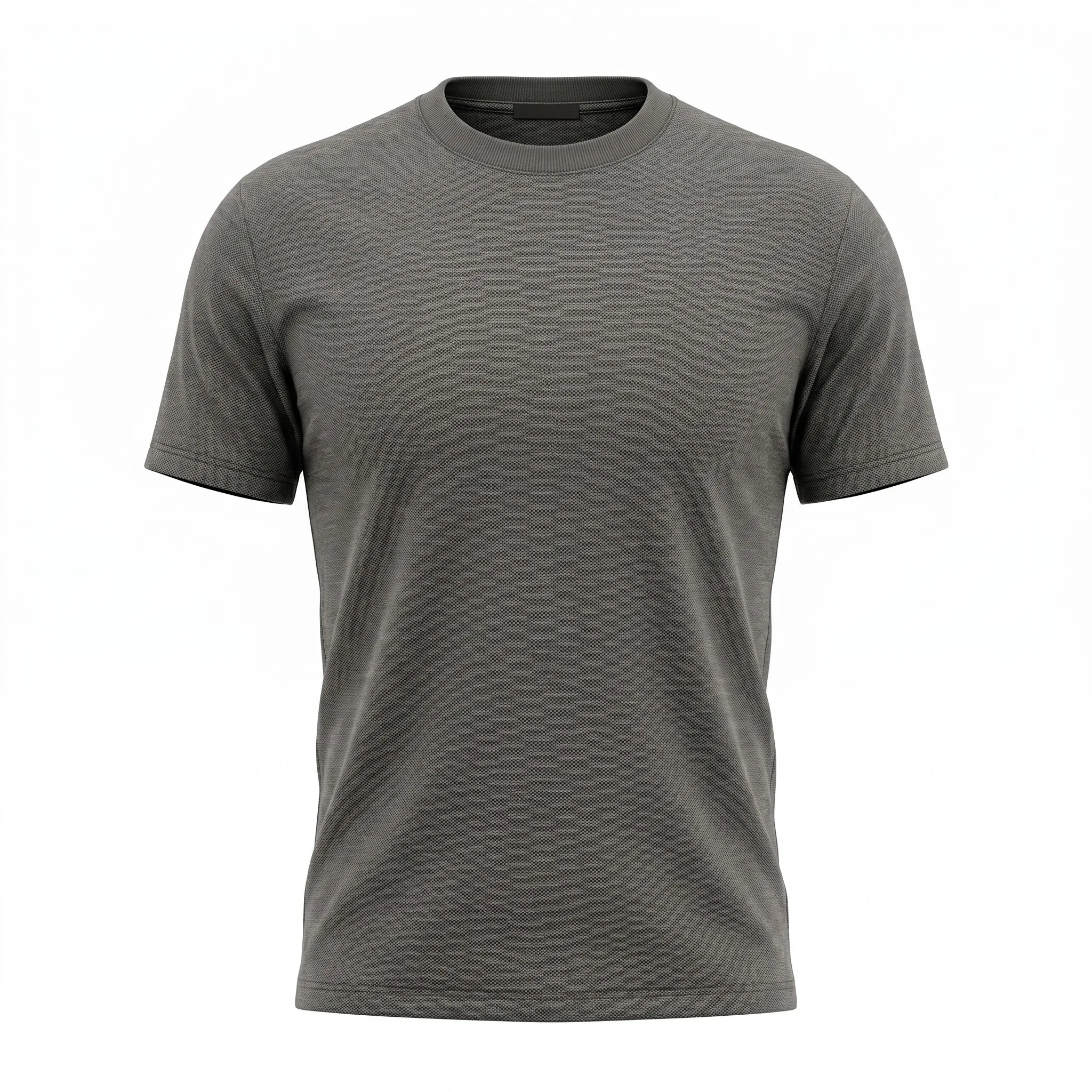 Charcoal Grey Metal Logo Knit T-Shirt