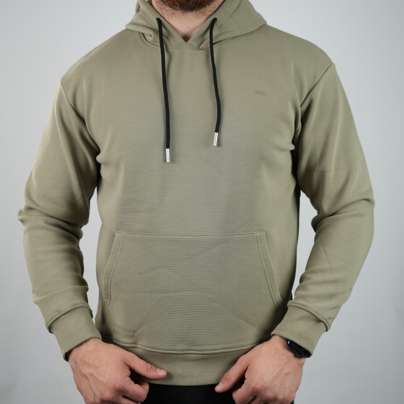 hoodie light green di rossi woolen towel inside