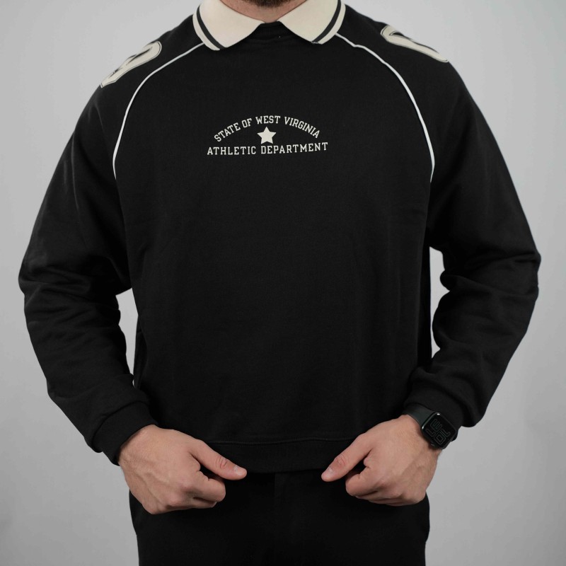 polo black beige oversize modern cotton