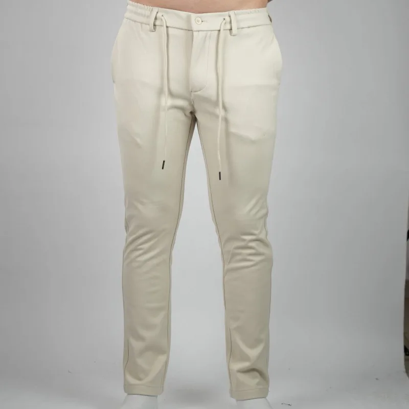 pant light beige cotton broadcloth I see dnm