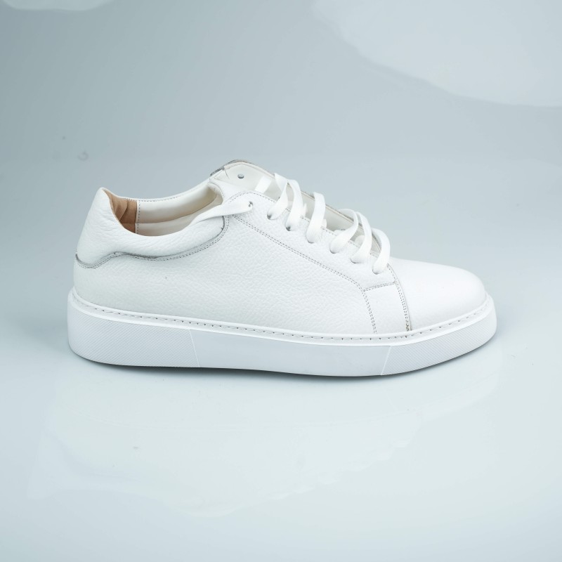 jammal full white leather high sol
