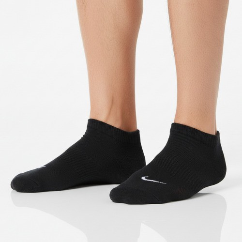 socks 3 pieces black low nike cotton