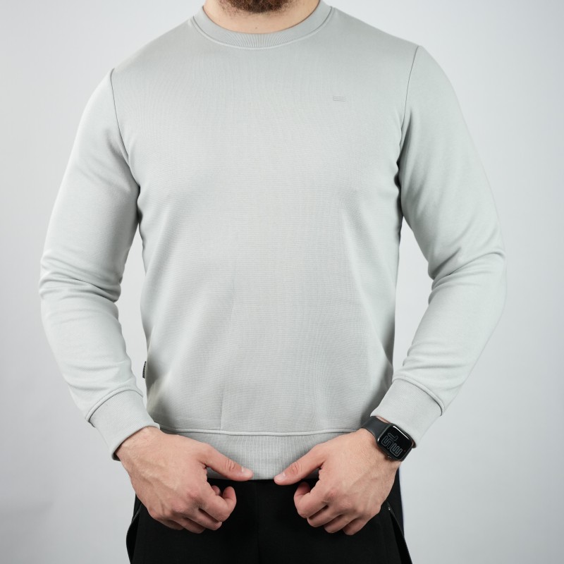 t-shirt   light grey   di rossi cotton