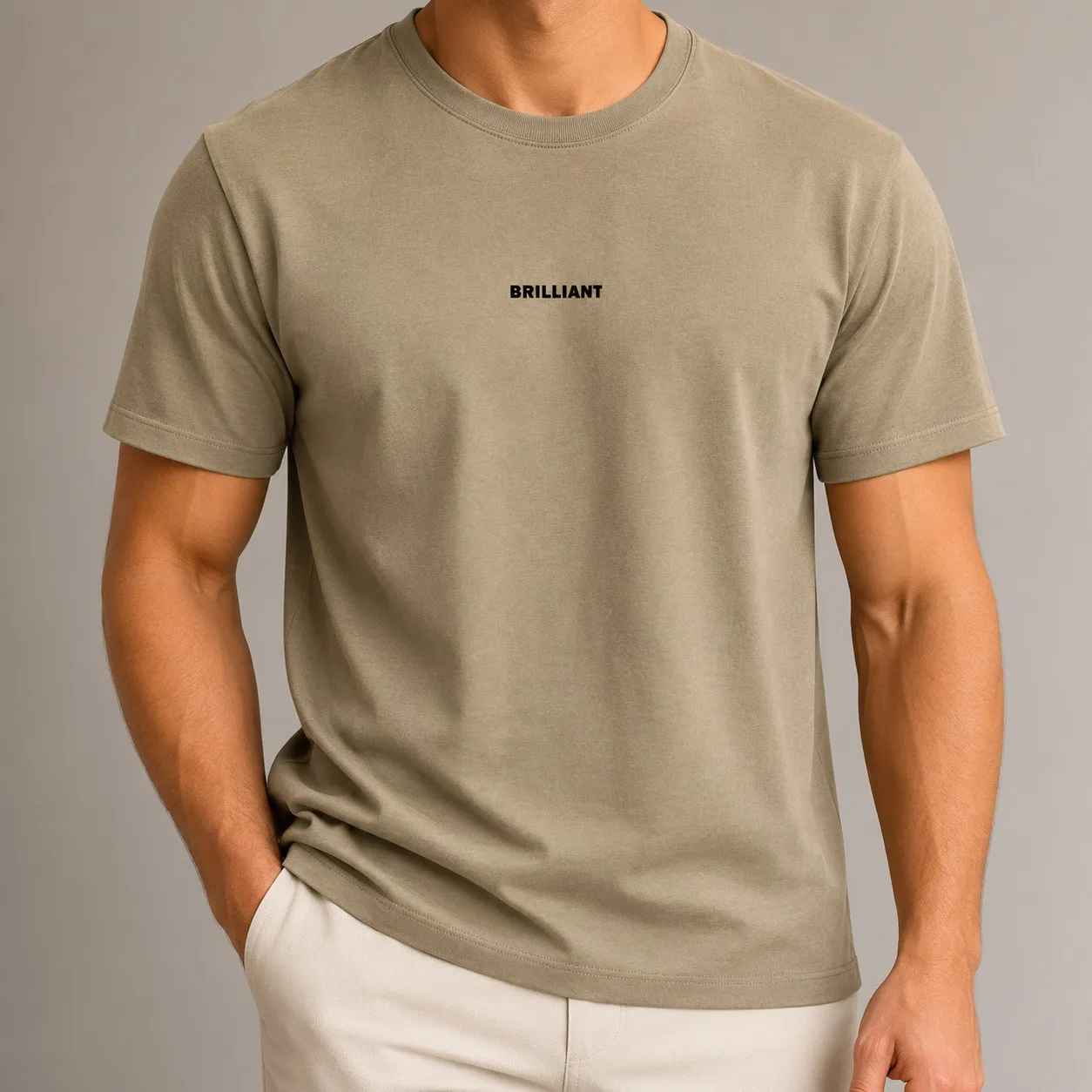 Khaki BRILLIANT Di Rossi T-Shirt